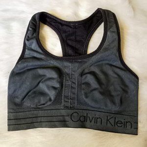Calvin Klein Performance Reversible Black Gray Sports Bra